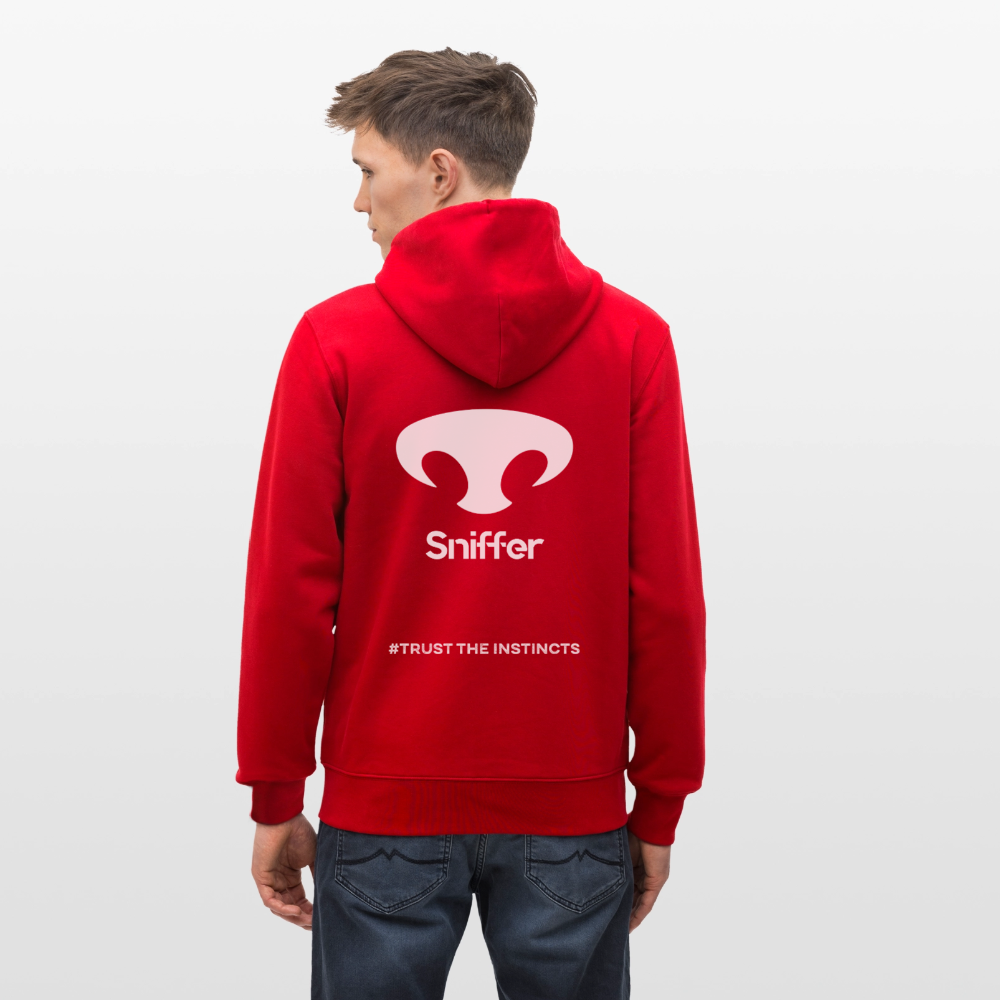 Sniffer DOGTRAINING Hoodie-Jacket „#TRUSTTHEINSTINCTS“ UNISEX edition - Rot