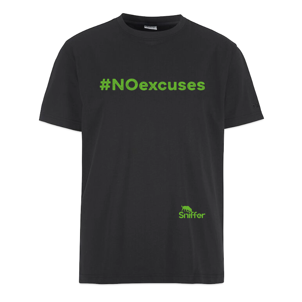 Sniffer CRAFT Style-Shirt "#NOexcuses" MEN edition - Schwarz