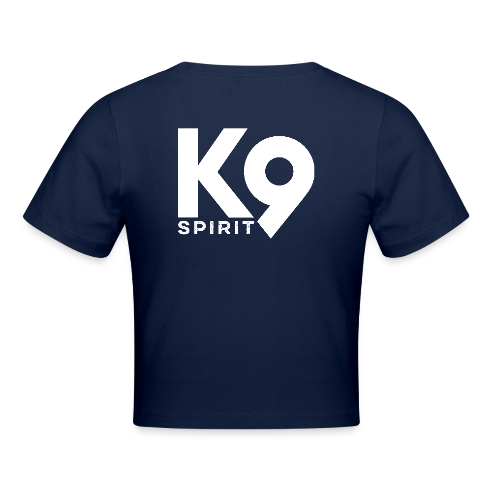 K9 Crop-Shirt "on a MISSION TOGETHER" WOMEN edition - Light Navy