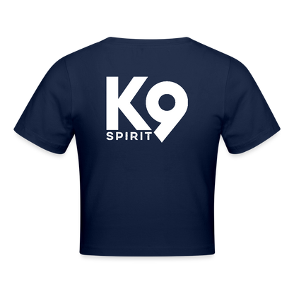 K9 Crop-Shirt "on a MISSION TOGETHER" WOMEN edition - Light Navy