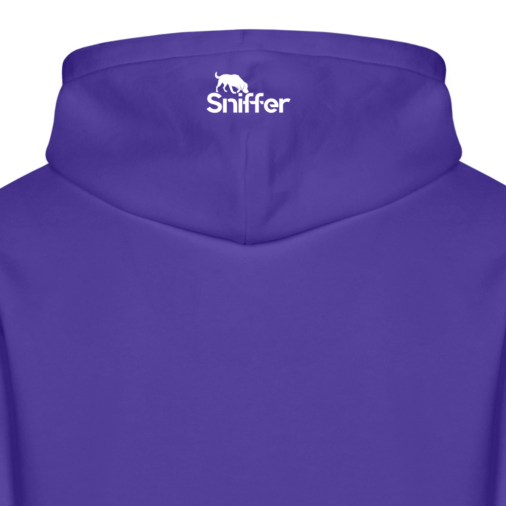 Sniffer ORGANIC  Premium-Hoodie „BORN to track“  UNISEX edition - Purple Love 