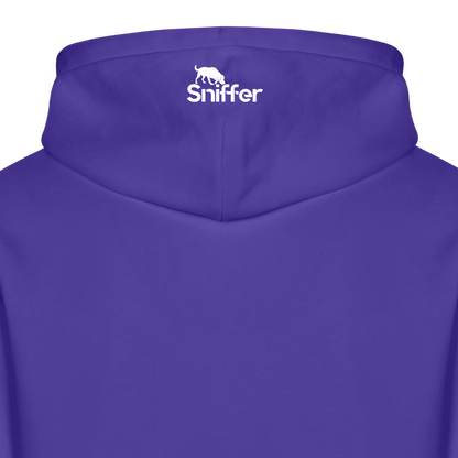 Sniffer ORGANIC  Premium-Hoodie „BORN to track“  UNISEX edition - Purple Love 