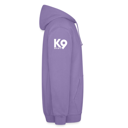 K9 Casual-Hoodie "DOG on a MISSION" - Lavendel