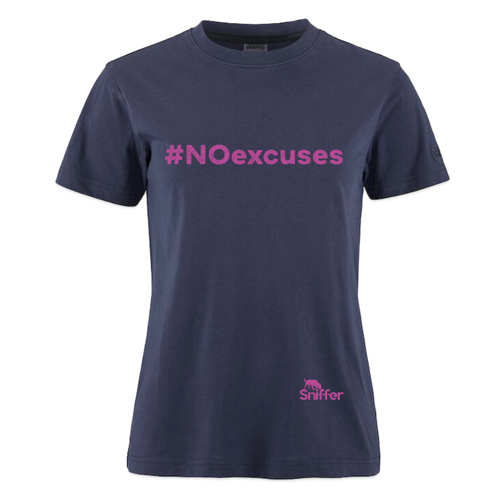 Sniffer CRAFT Style-Shirt "#NOexcuses" WOMEN edition - Dunkelnavy