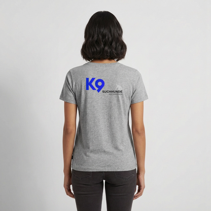 K9 Premium-Shirt "Suchhunde NIEDERRHEIN" - Grau meliert