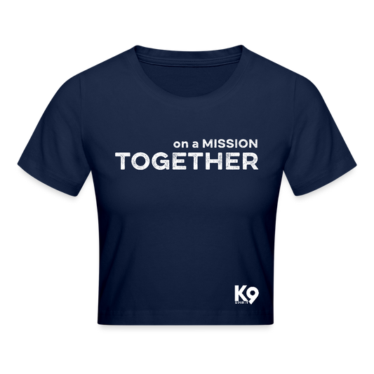 K9 Crop-Shirt "on a MISSION TOGETHER" WOMEN edition - Light Navy