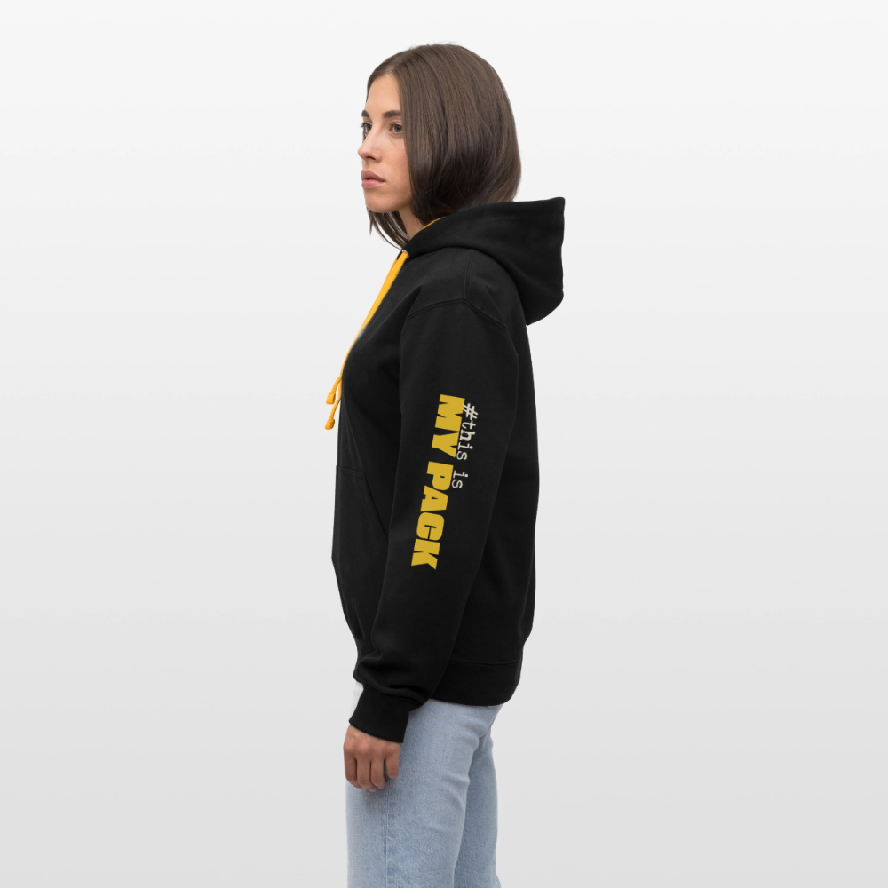 MyPack Bicolor-Hoodie "#this is MY PACK" UNISEX edition - Schwarz/Gold