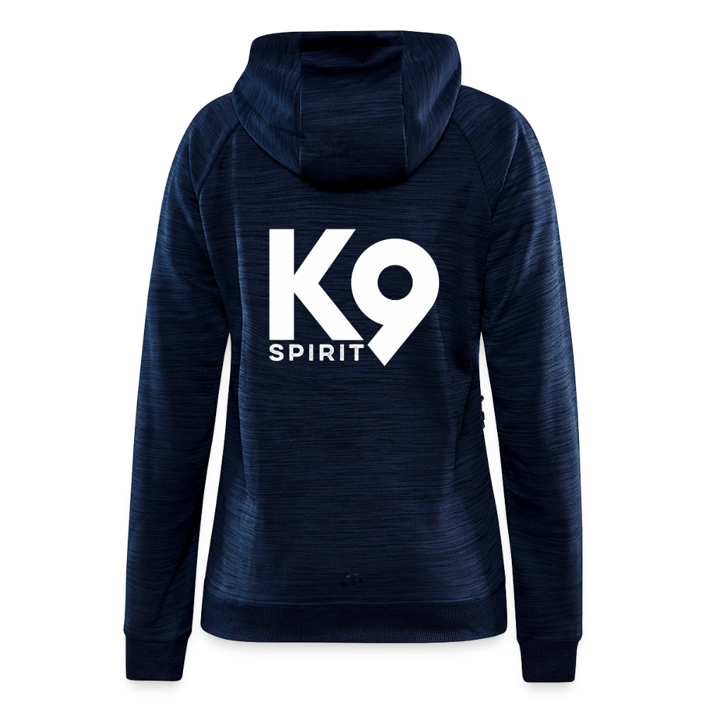 K9 Spirit PREMIUM Hoodie-Jacket "K9 SPIRIT" WOMEN edition - Navy meliert
