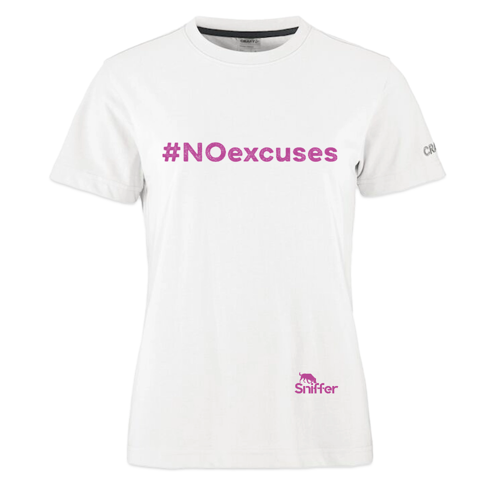 Sniffer CRAFT Style-Shirt "#NOexcuses" WOMEN edition - Weiß