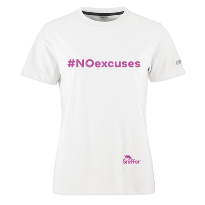 Sniffer CRAFT Style-Shirt "#NOexcuses" WOMEN edition - Weiß