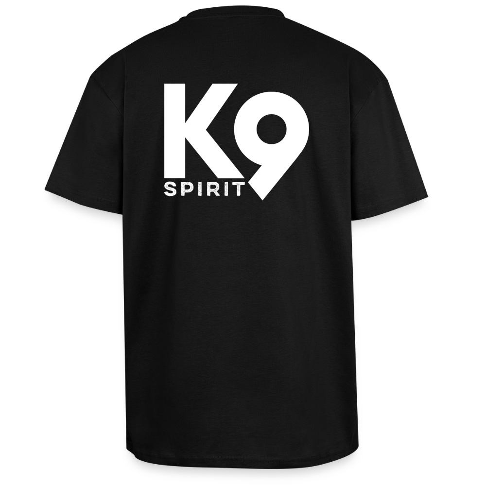 K9 HEAVY OVERSIZE Organic-Shirt "K9 SPIRIT" - Schwarz