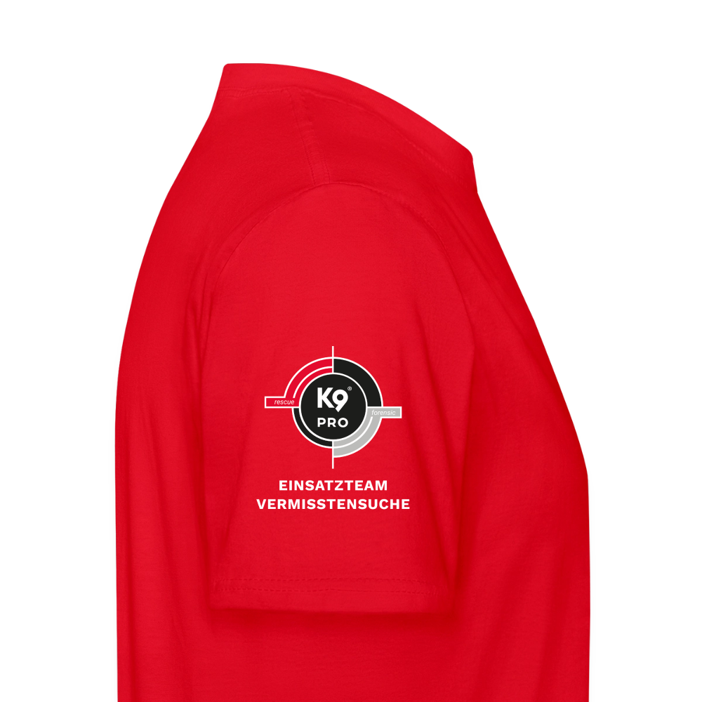 K9 PRO Premium-Shirt "K9 PRO Vermisstensuche" MEN edition - Rot