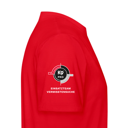 K9 PRO Premium-Shirt "K9 PRO Vermisstensuche" MEN edition - Rot