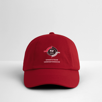 K9 PRO Base-Cap „K9 PRO Einsatzteam Vermisstensuche“ UNISEX edition - klassisch Rot