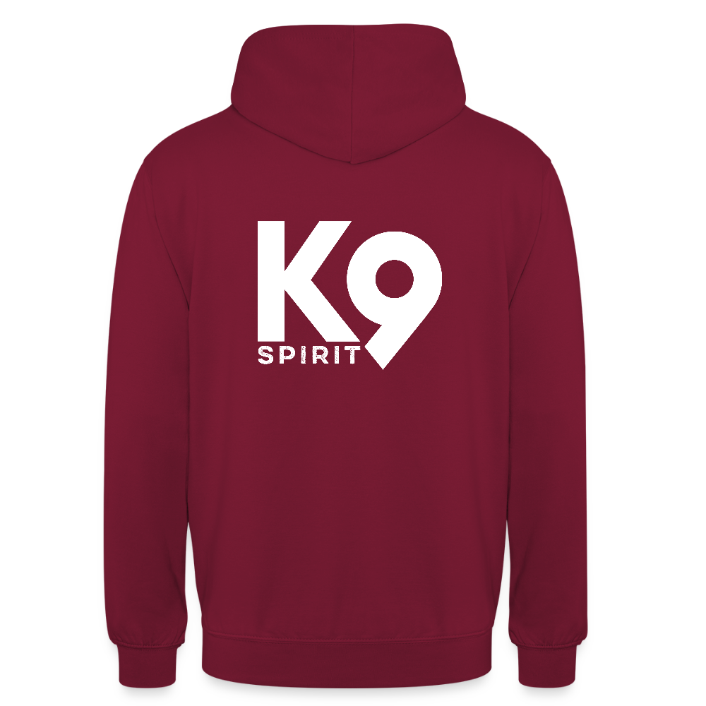 K9 Casual-Hoodie "DOG on a MISSION" - Bordeaux