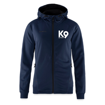 K9 Spirit PREMIUM Hoodie-Jacket "K9 SPIRIT" WOMEN edition - Dunkelnavy