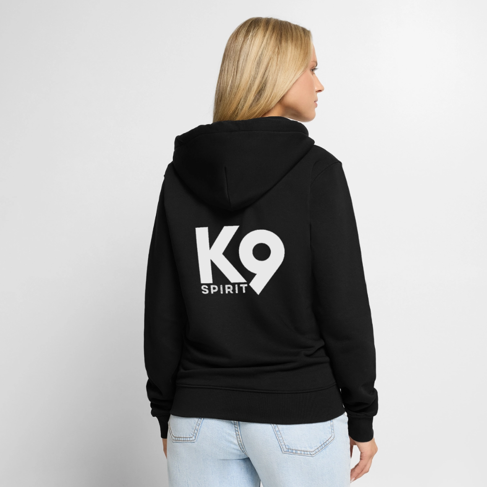 K9 Organic Zip-Hoodie "EGAL. doesn't matter" - Schwarz