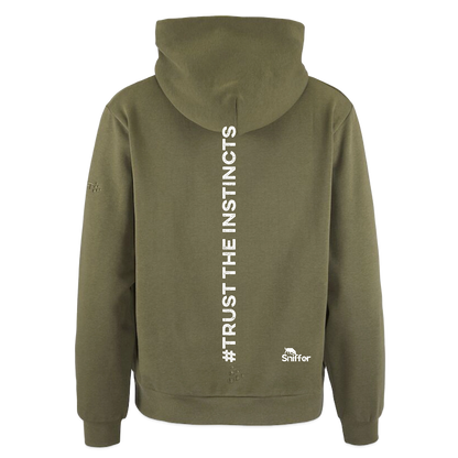 Sniffer DOGHANDLER Craft-Hoodie "TRUST THE INSTINCTS" WOMEN edition - Moosgrün