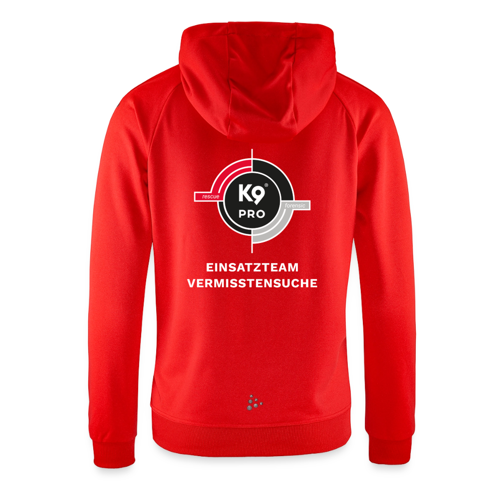 K9 PRO Sweatjacke "K9 PRO Vermisstensuche" WOMEN edition - Rot