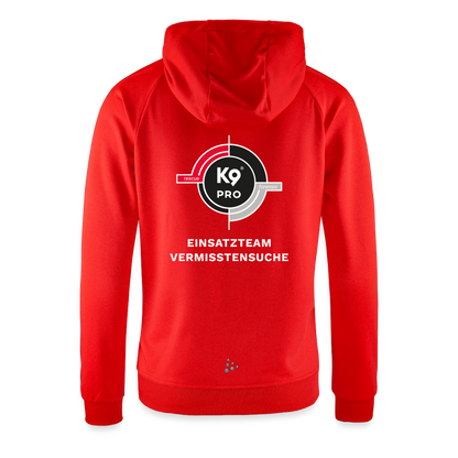 K9 PRO Sweatjacke "K9 PRO Vermisstensuche" WOMEN edition - Rot