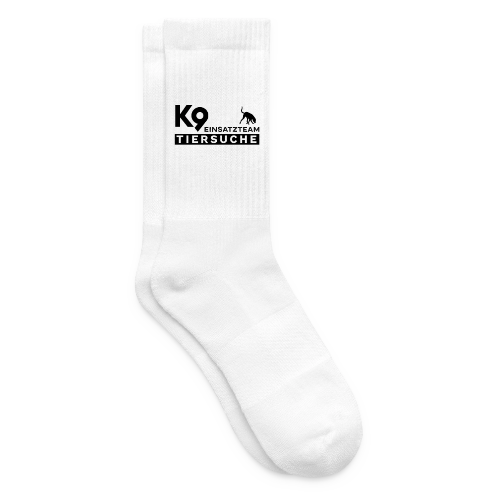 K9 TIERSUCHE Crew-Socks "K9 Einsatzteam" UNISEX edition - Weiß