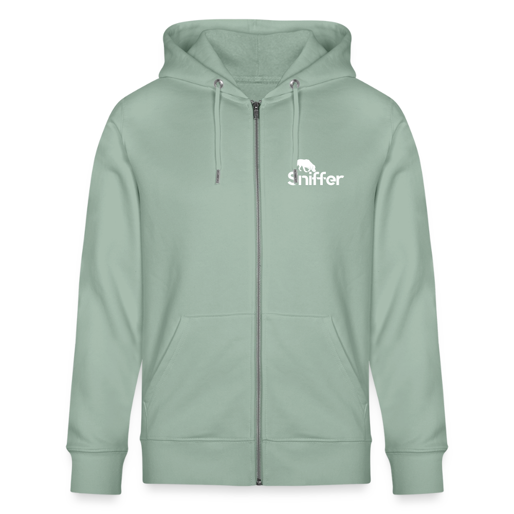 Sniffer DOGTRAINING Hoodie-Jacket „#TRUSTTHEINSTINCTS“ UNISEX edition - Helles Graugrün