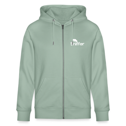 Sniffer DOGTRAINING Hoodie-Jacket „#TRUSTTHEINSTINCTS“ UNISEX edition - Helles Graugrün