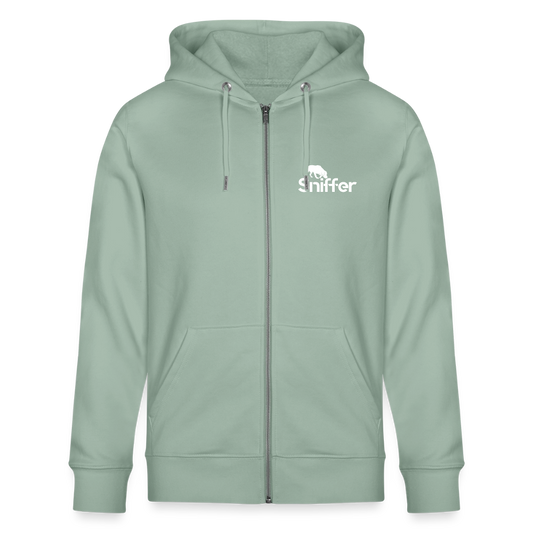 Sniffer DOGTRAINING Hoodie-Jacket „#TRUSTTHEINSTINCTS“ UNISEX edition - Helles Graugrün