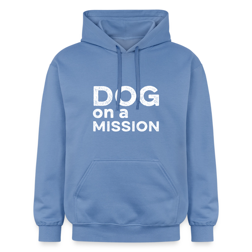 K9 Cozy-Hoodie "DOG on a MISSION" - Carolina Blue