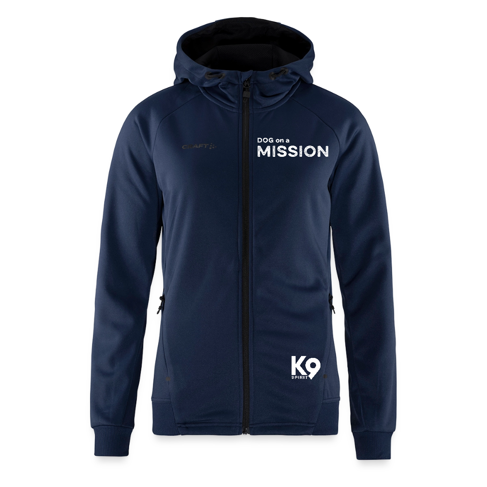 K9 Craft-Hoodyjacket "DOG on a MISSION" - Dunkelnavy