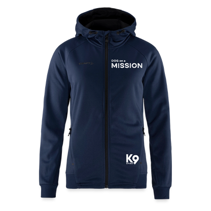 K9 Craft-Hoodyjacket "DOG on a MISSION" - Dunkelnavy