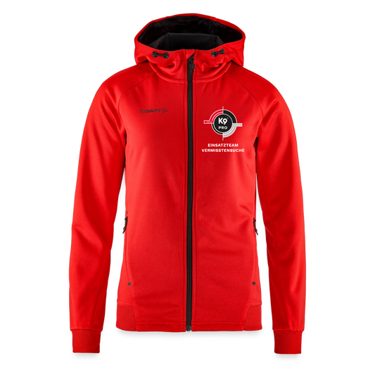 K9 PRO Sweatjacke "K9 PRO Vermisstensuche" WOMEN edition - Rot