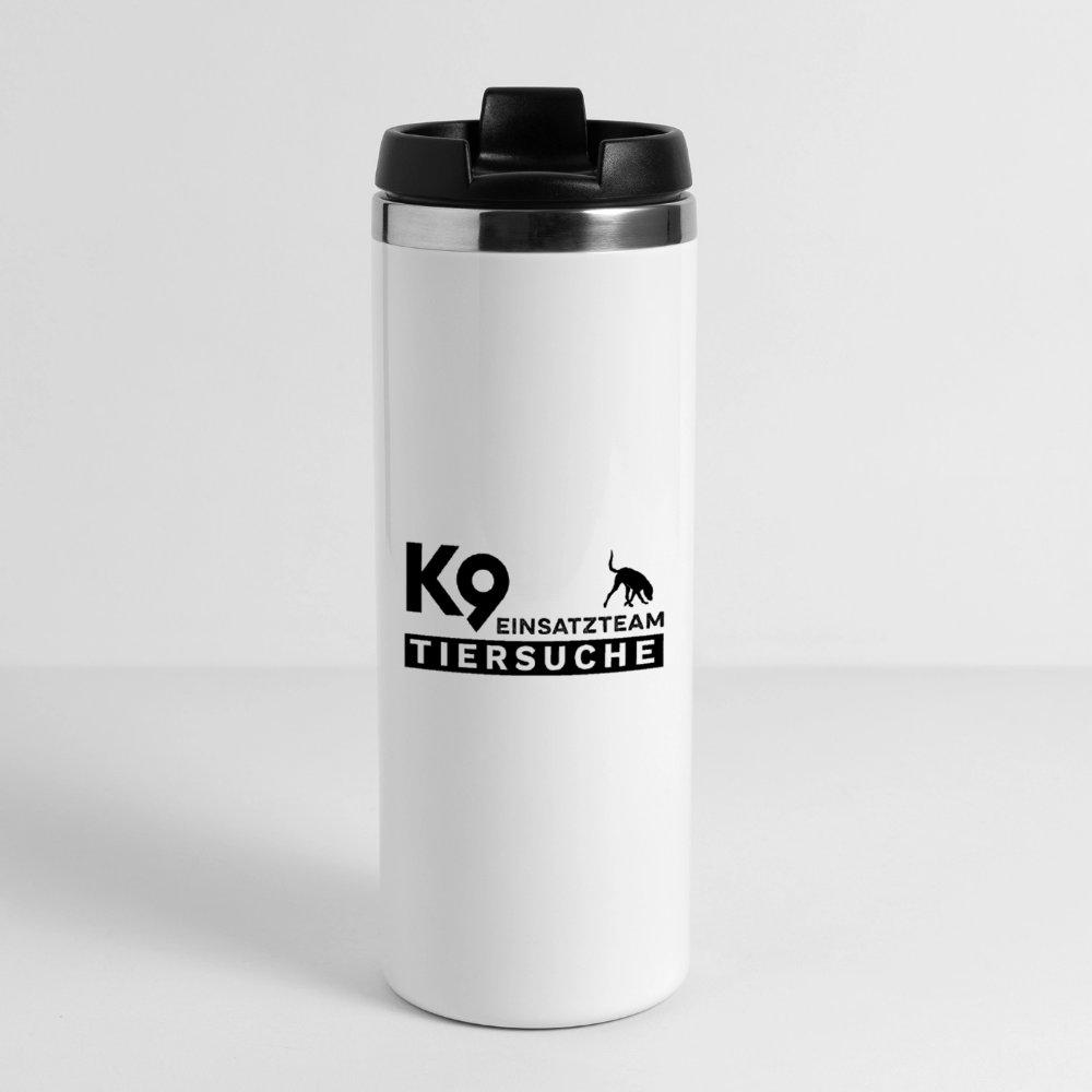 K9 TIERSUCHE Thermobecher "K9 Einsatzteam" - Weiß