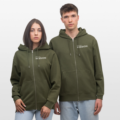 K9 Organic-Hoodyjacket "DOG on a MISSION" - Khaki