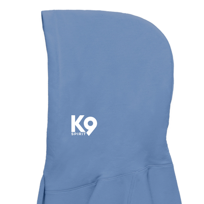 K9 Cozy-Hoodie "DOG on a MISSION" - Carolina Blue