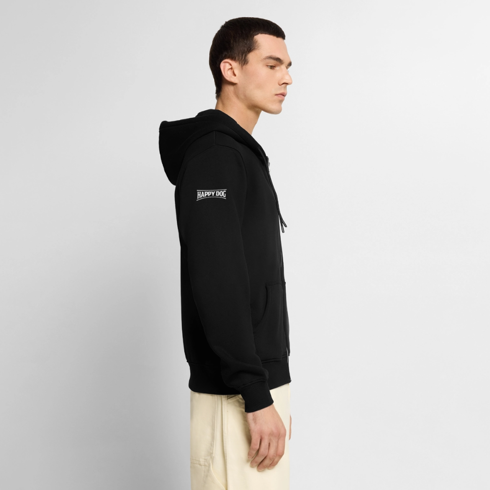 K9 Organic Zip-Hoodie "EGAL. doesn't matter" - Schwarz