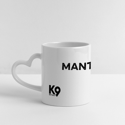 K9 Heart-Cup "MANTRAILING is pure PASSION" - Weiß