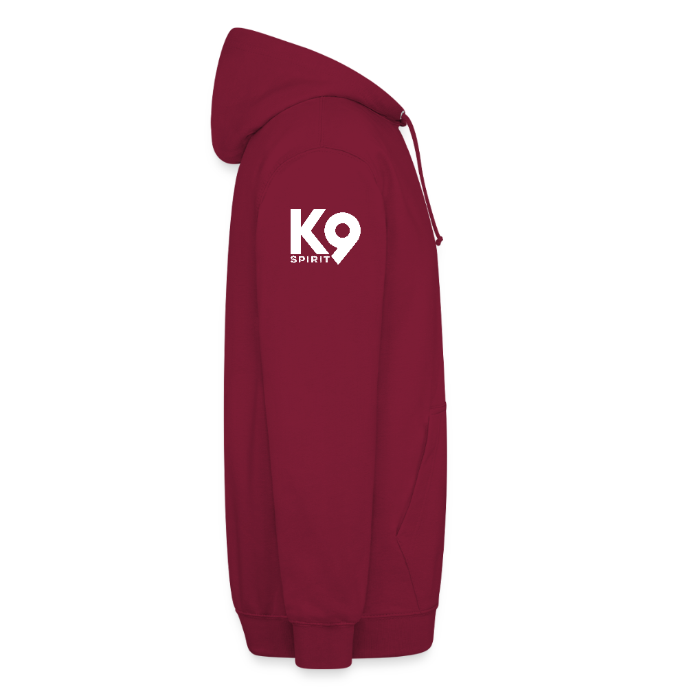 K9 Casual-Hoodie "DOG on a MISSION" - Bordeaux