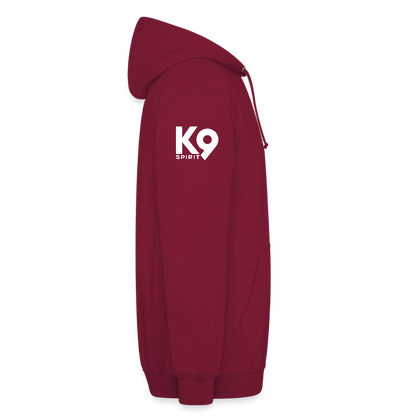 K9 Casual-Hoodie "DOG on a MISSION" - Bordeaux