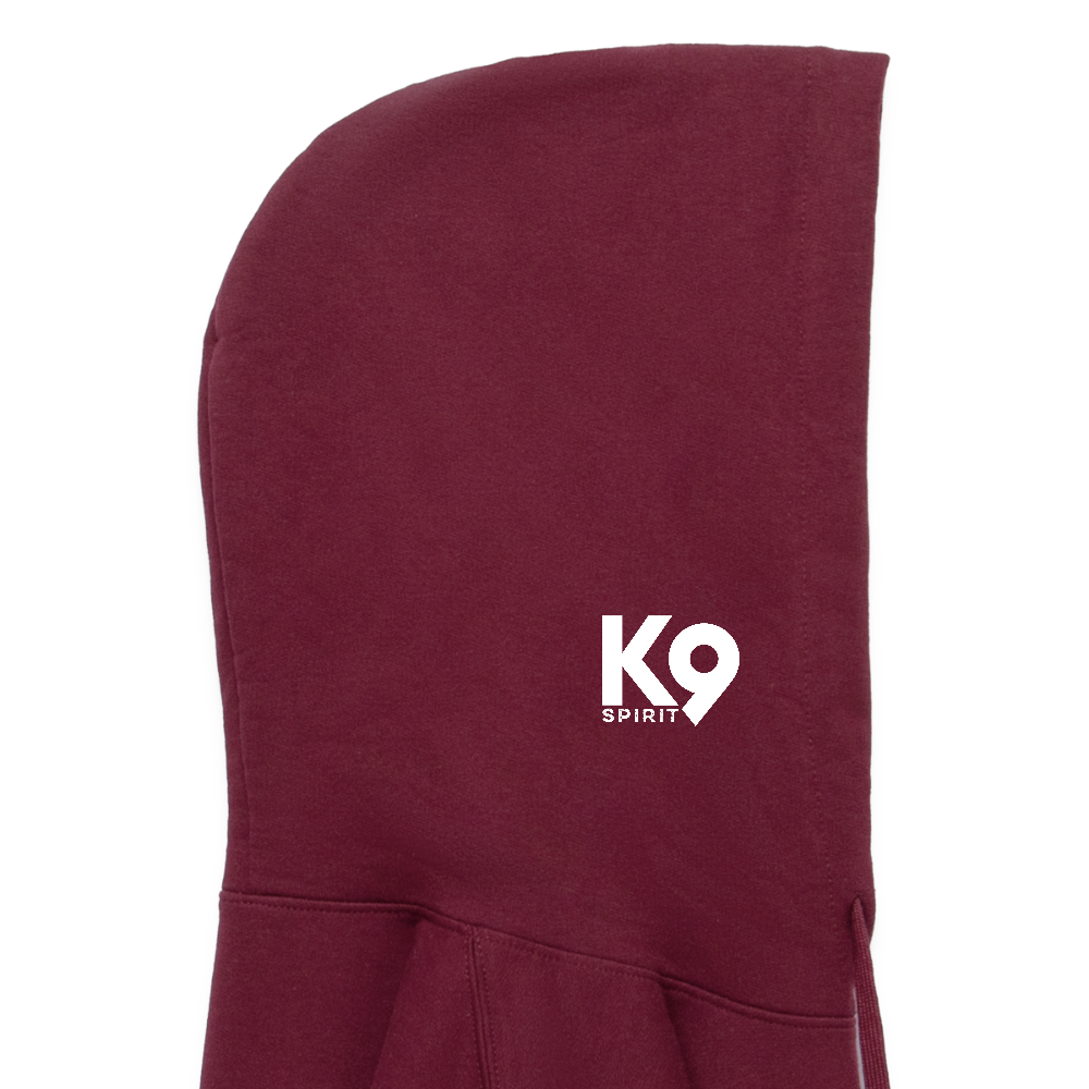 K9 Cozy-Hoodie "on a MISSION TOGETHER" - Maroon