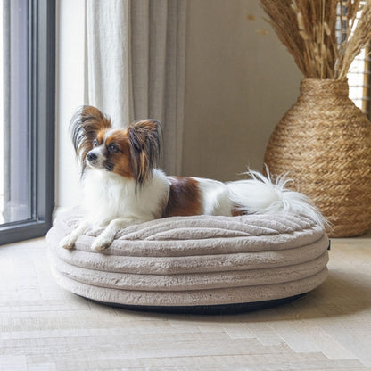 Karlie PREMIUM Hundebett "Reza rund" Beige oder Rosa designed by Lotte – stilvoller Liegekomfort für anspruchsvolle Hunde