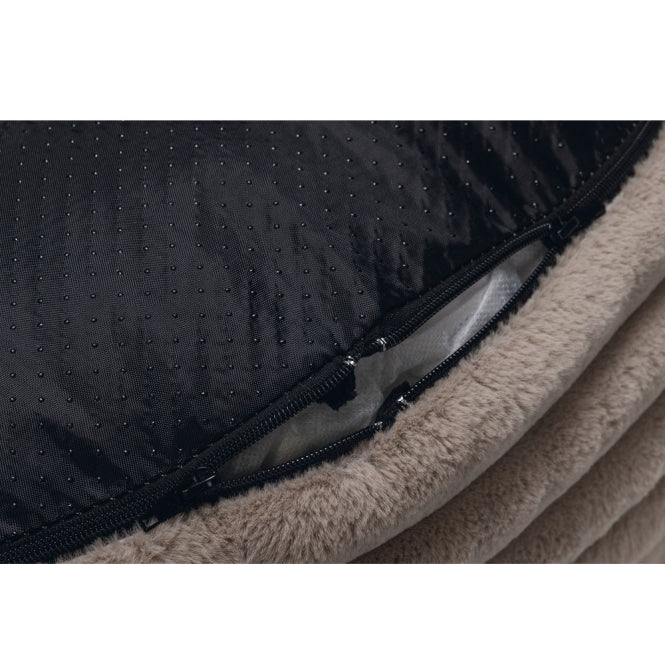 Karlie PREMIUM Hundebett "Reza rund" Beige oder Rosa designed by Lotte – stilvoller Liegekomfort für anspruchsvolle Hunde