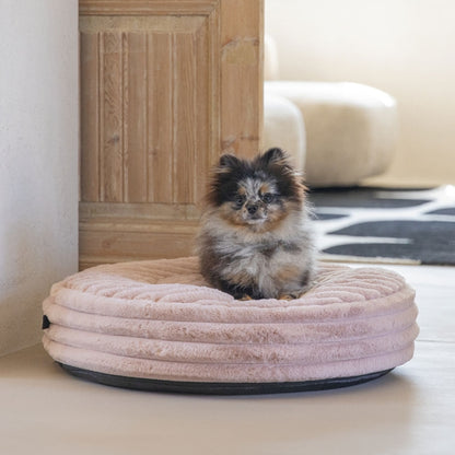 Karlie PREMIUM Hundebett "Reza rund" Beige oder Rosa designed by Lotte – stilvoller Liegekomfort für anspruchsvolle Hunde