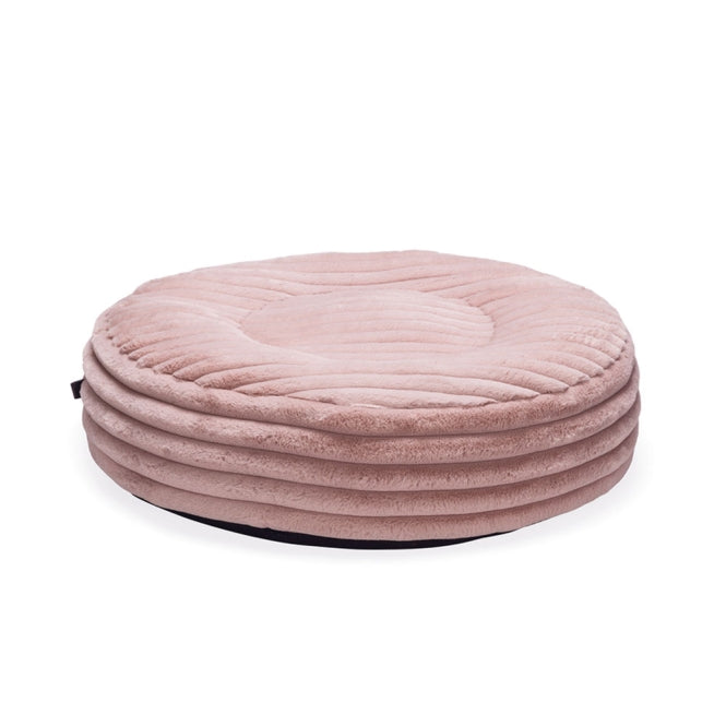 Karlie PREMIUM Hundebett "Reza rund" Beige oder Rosa designed by Lotte – stilvoller Liegekomfort für anspruchsvolle Hunde