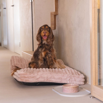Karlie PREMIUM Hundekissen "Reza viereckig" in Rosa, Beige oder Anthrazit designed by Lotte – stilvoller Liegekomfort für anspruchsvolle Hunde